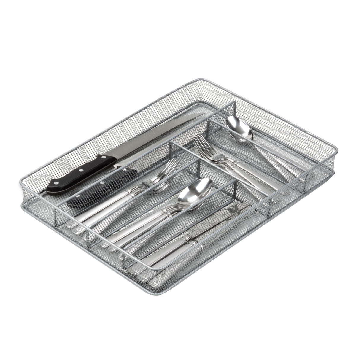 Silverware Drawer Organizer Mesh Utensil Organizer For - Temu