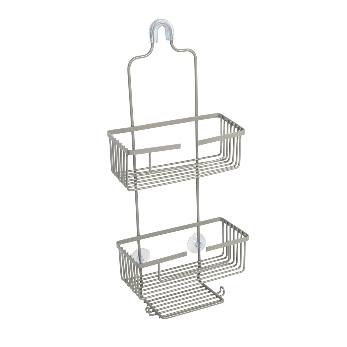 Satin Nickel 3-Tier Hanging Shower Caddy