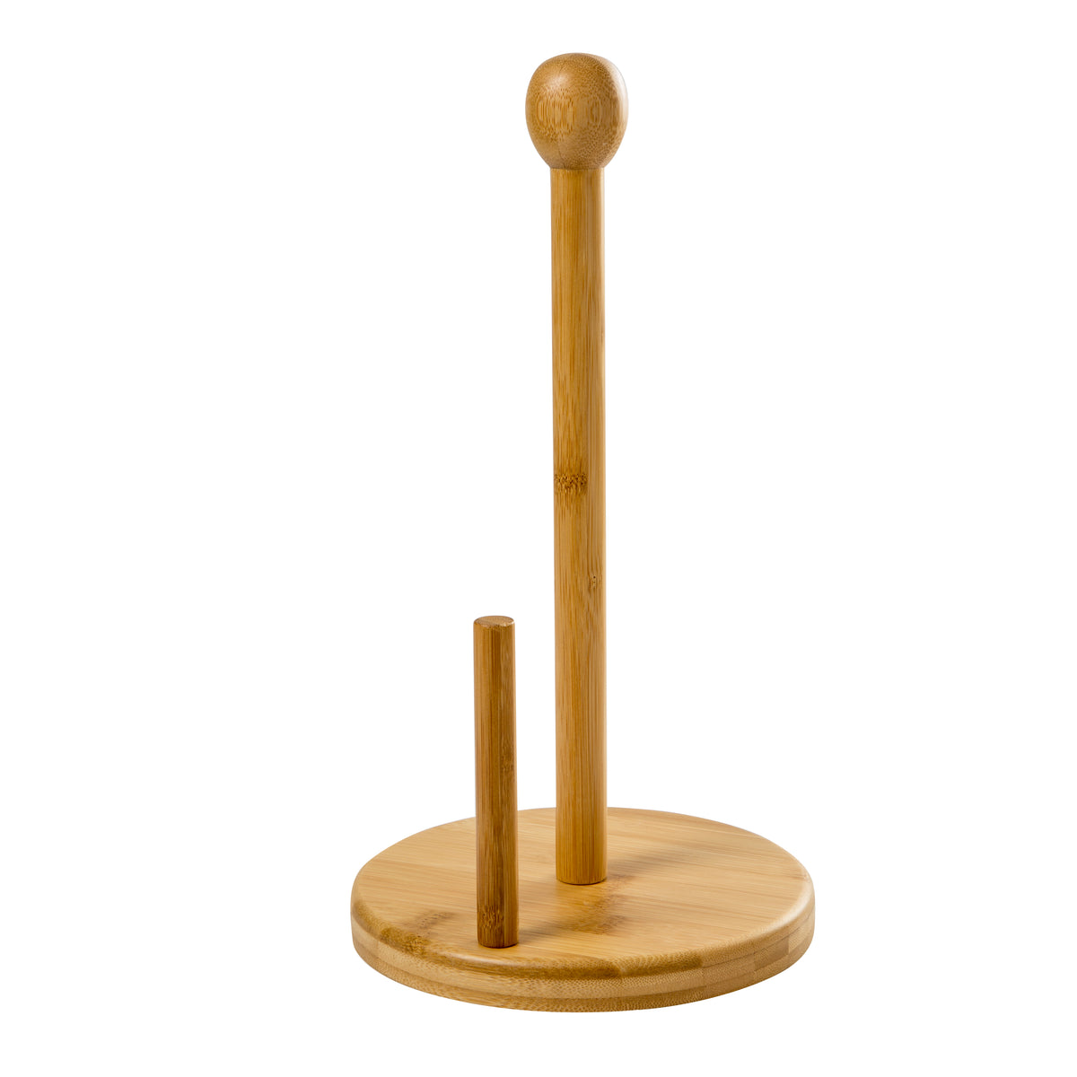 Michael Graves Design Freestanding Bamboo Paper Towel Holder with Side Bar,  Natural, KITCHEN ORGANIZATION