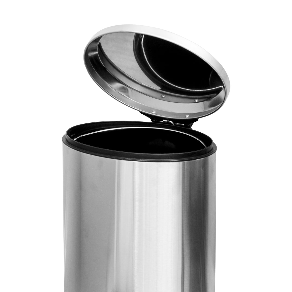 Silver 58L Stainless Steel Tall and Wide Step Trash Can with Lid