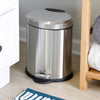 Silver 5L Stainless Steel Oval Step Trash Can