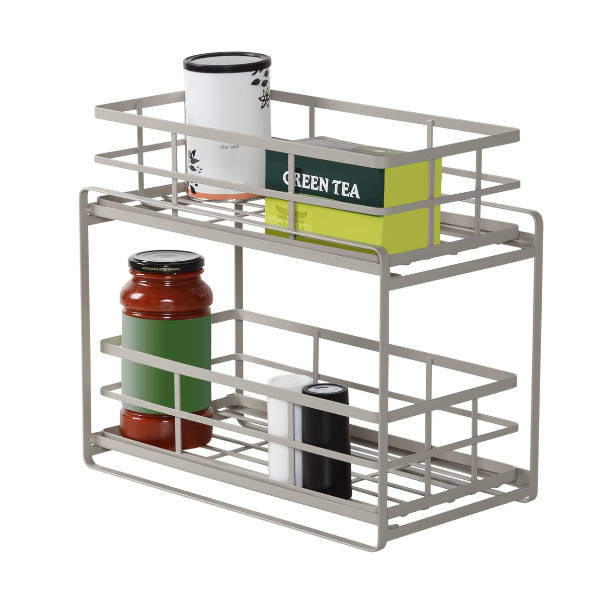 White Kitchen 2-Drawer Storage Organizer