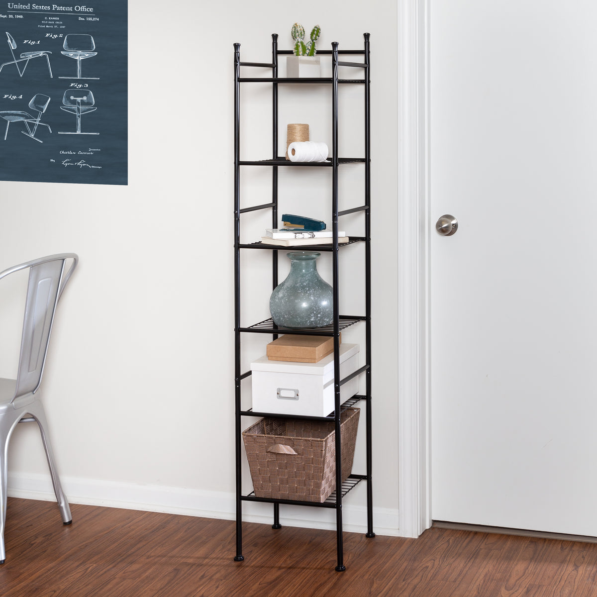 Honey-Can-Do 6-Tier Bathroom Storage Shelving Unit White