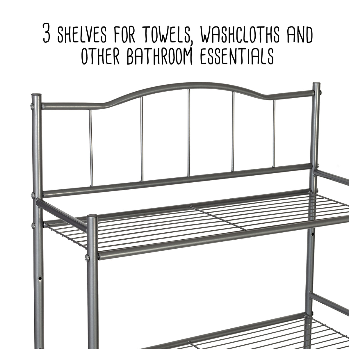 3-Tier Over the Toilet Bathroom Storage Rack - Satin Nickel — Home