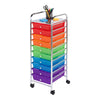 Rainbow 10-Drawer Metal Rolling Storage Cart