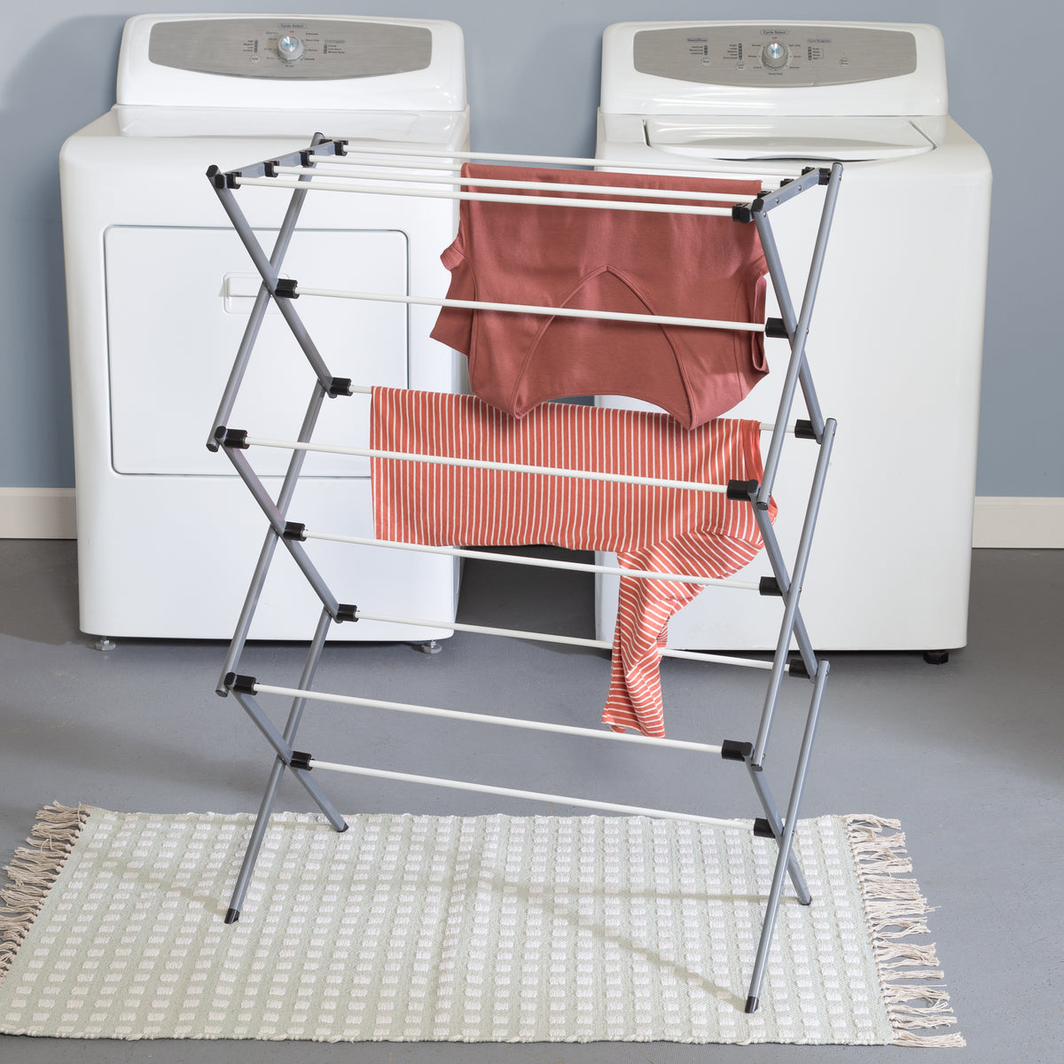 Gray 3 Tier Folding Accordion Drying Rack gray-3-tier-folding-accordion-drying-rack