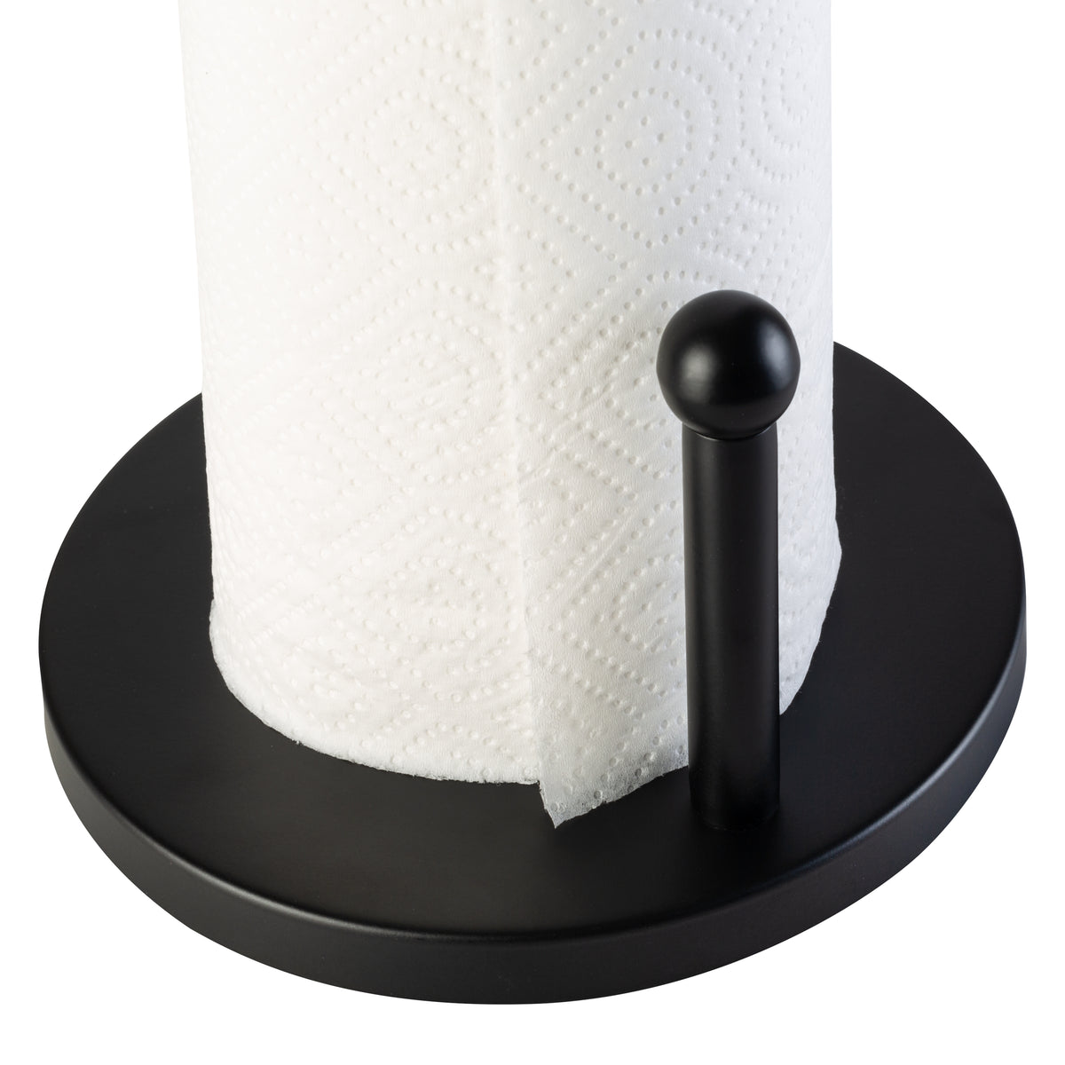 Tablecraft Black Powder-Coated Metal Paper Towel Holder