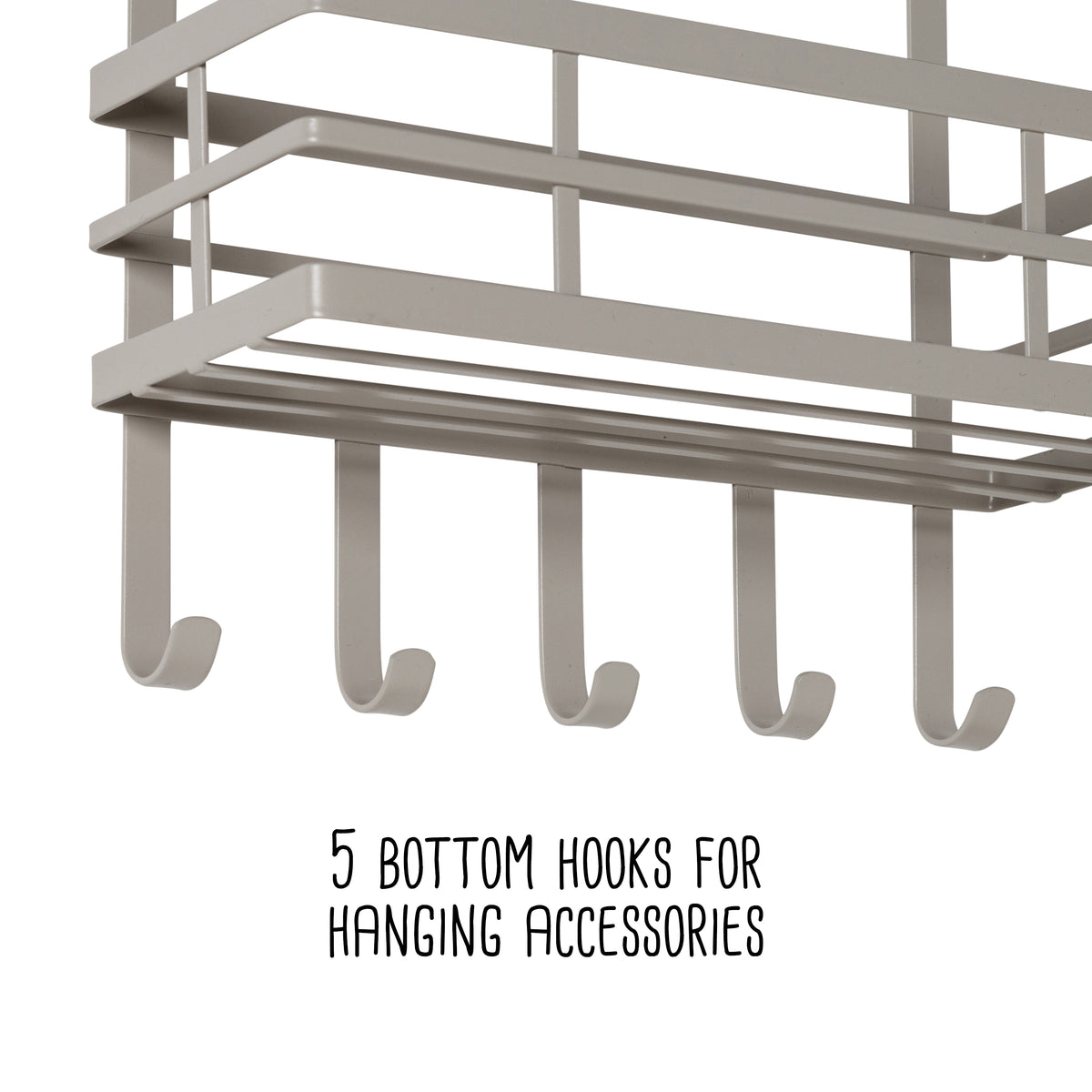 Wall rack with discount hooks and shelf