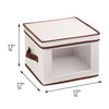 Natural/Brown Dinnerware Storage Box with Handles (12" x 12")