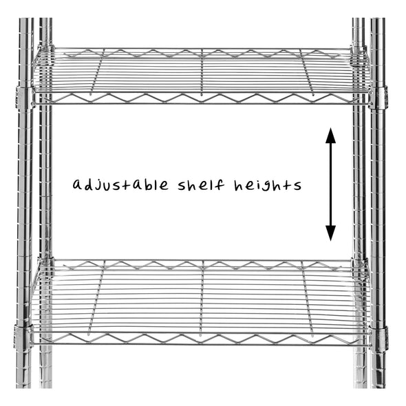 SHF-01054: Adjustable shelf heights provide configuration versatility