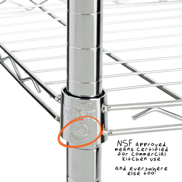 SHF-01054: NSF-certified: approved for commercial grade kitchen use