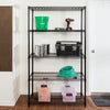 Black storage shelves ideal for garage, basement and more