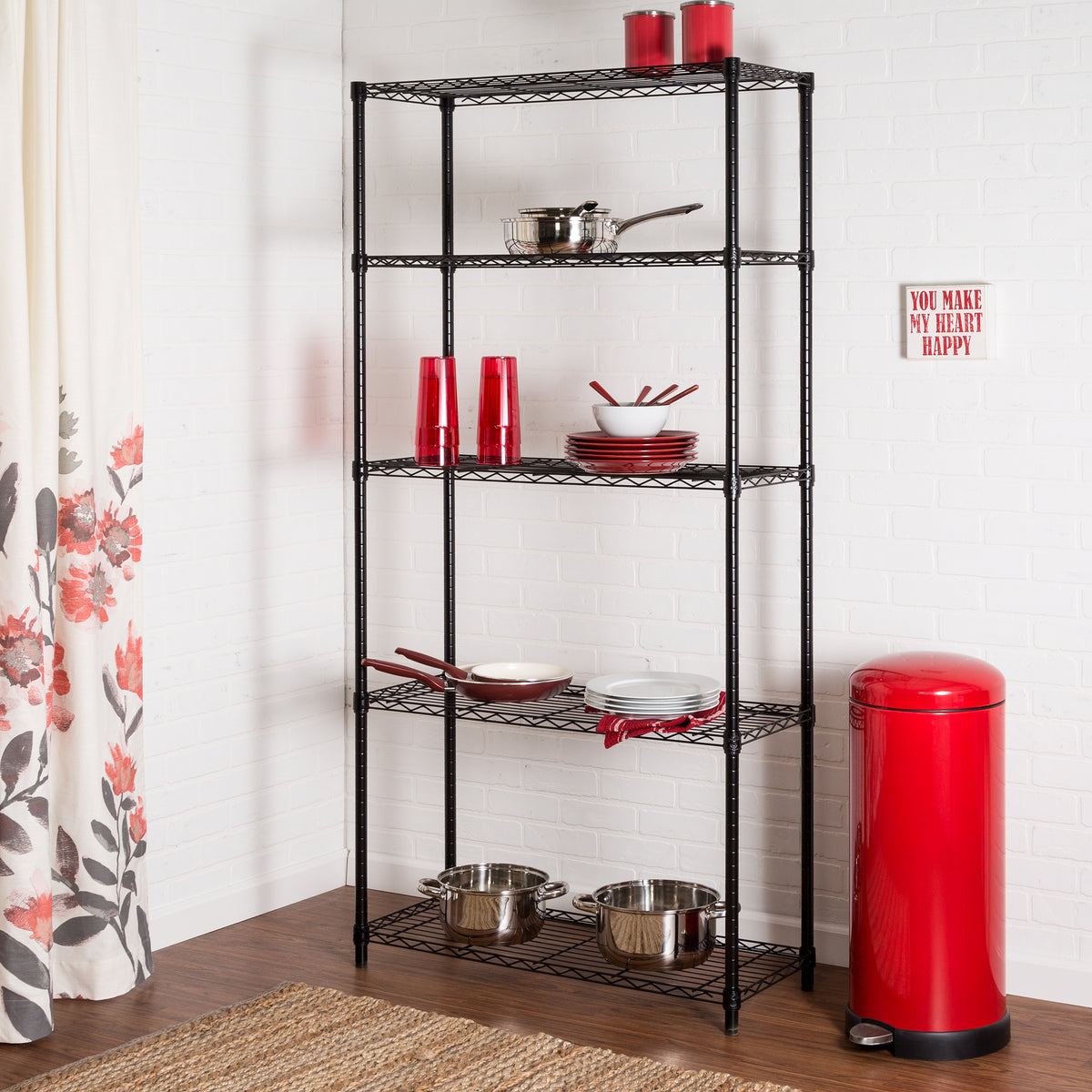 5 Tier Wire discount Shelf Unit