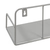 Gray Small Metal Floating Accent Shelf