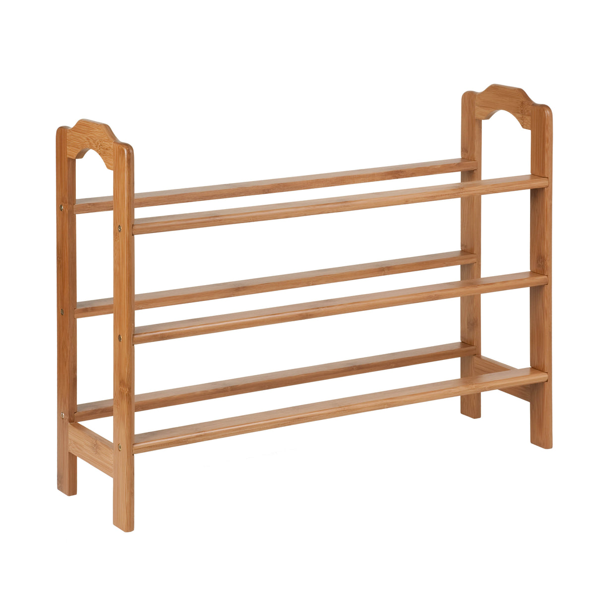 Natural Bamboo 3-Shelf Shoe Rack