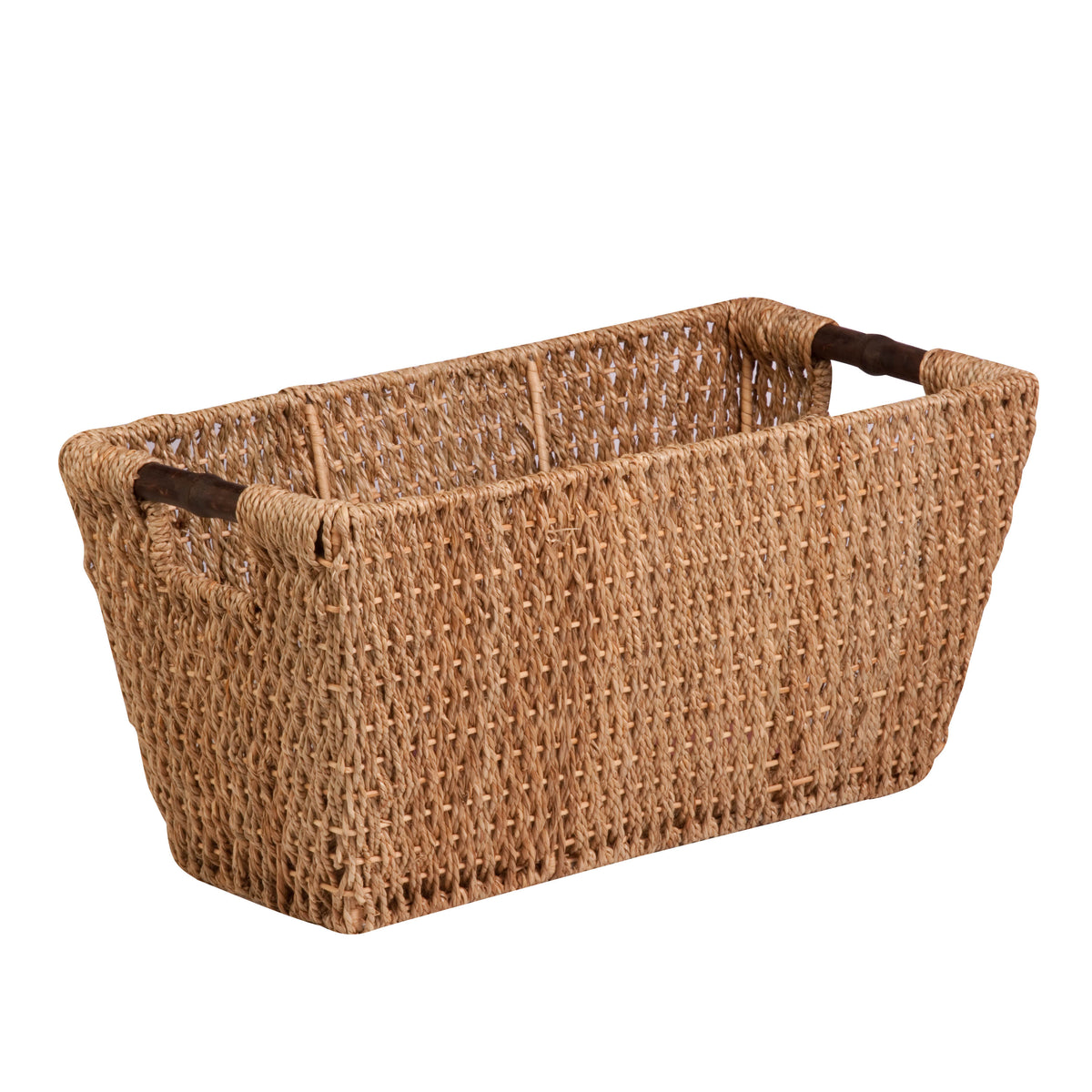 20 Pack Seagrass Basket Storage, Natural Baskets Wooden Handles