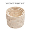 White Cotton Rope Round Nesting Baskets (Set of 3)