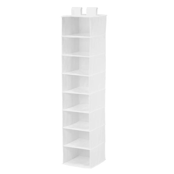 White 8-Shelf Hanging Closet Organizer