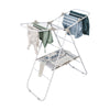 White Narrow Folding Wing Clothes Drying Rack