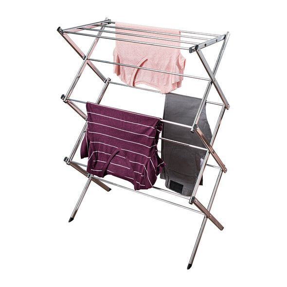 Chrome Commercial Folding Accordion Drying Rack