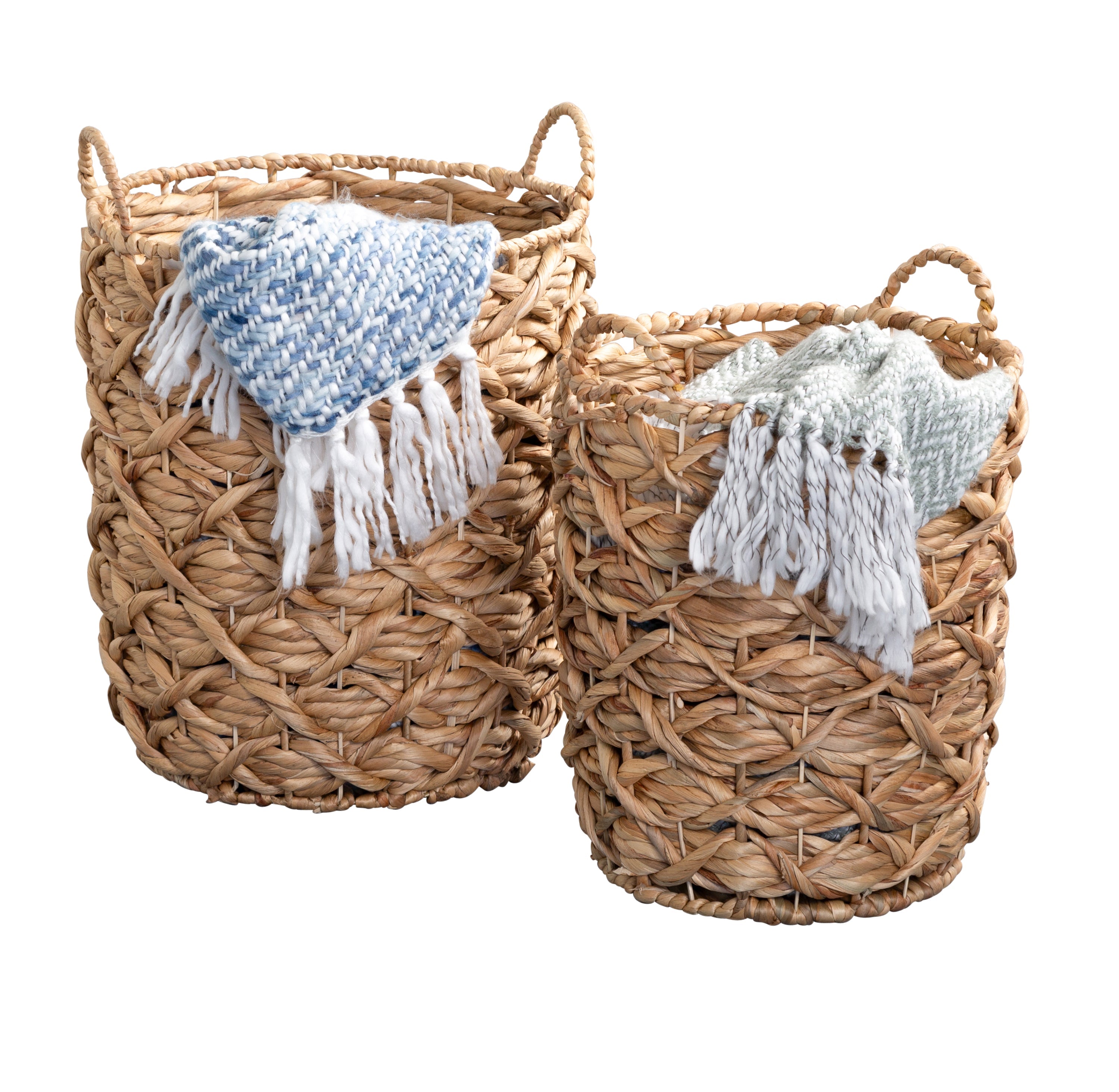 Small Wicker Baskets for Organizing Bathroom, Hyacinth Baskets for Storage,  Wicker Storage Basket with Wooden Handle, Decorative Wicker Small Basket