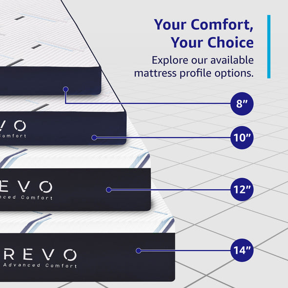 Revo 12-Inch Gel Memory Foam Mattress