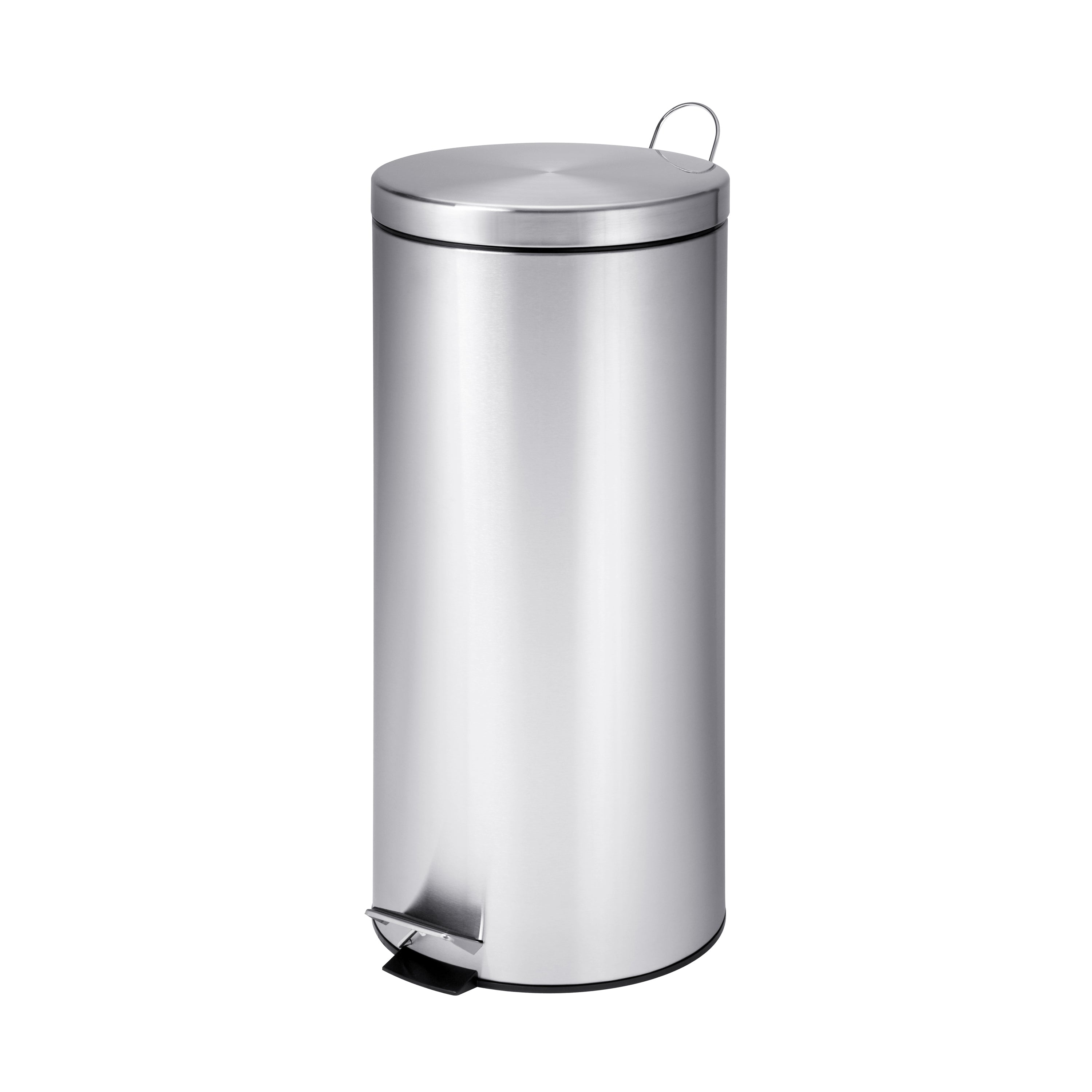 Stainless Steel Round Step-On Trash Can