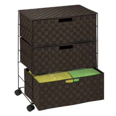 Three spacious drawers with handles to hold clothes, tools, office supplies or anything else