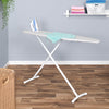 White/Gray Steel T-Leg Adjustable Ironing Board with Cotton Heat-Resistant Cover