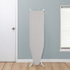 White/Gray Steel 4-Leg Ironing Board with Iron Rest and Cotton Heat-Resistant Cover