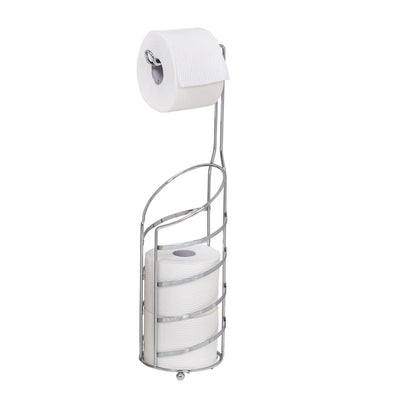 Metal Curved Wire Freestanding Toilet Paper Holder and Dispenser