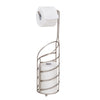 Satin Nickel Curved Wire Freestanding Toilet Paper Holder and Dispenser