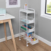 White 4-Drawer Slim Rolling Cart