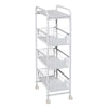 White 4-Drawer Slim Rolling Cart