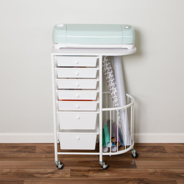 White 7-Drawer Rolling Craft Storage Cart