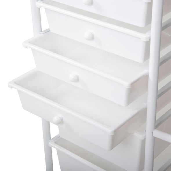 White 7-Drawer Rolling Craft Storage Cart