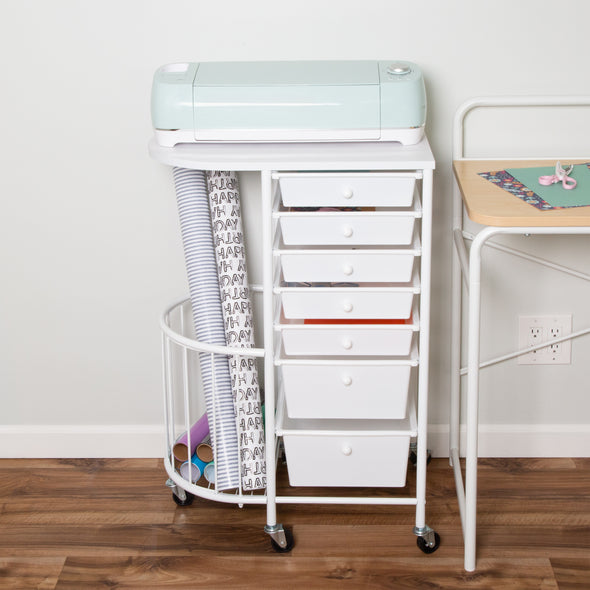 White 7-Drawer Rolling Craft Storage Cart