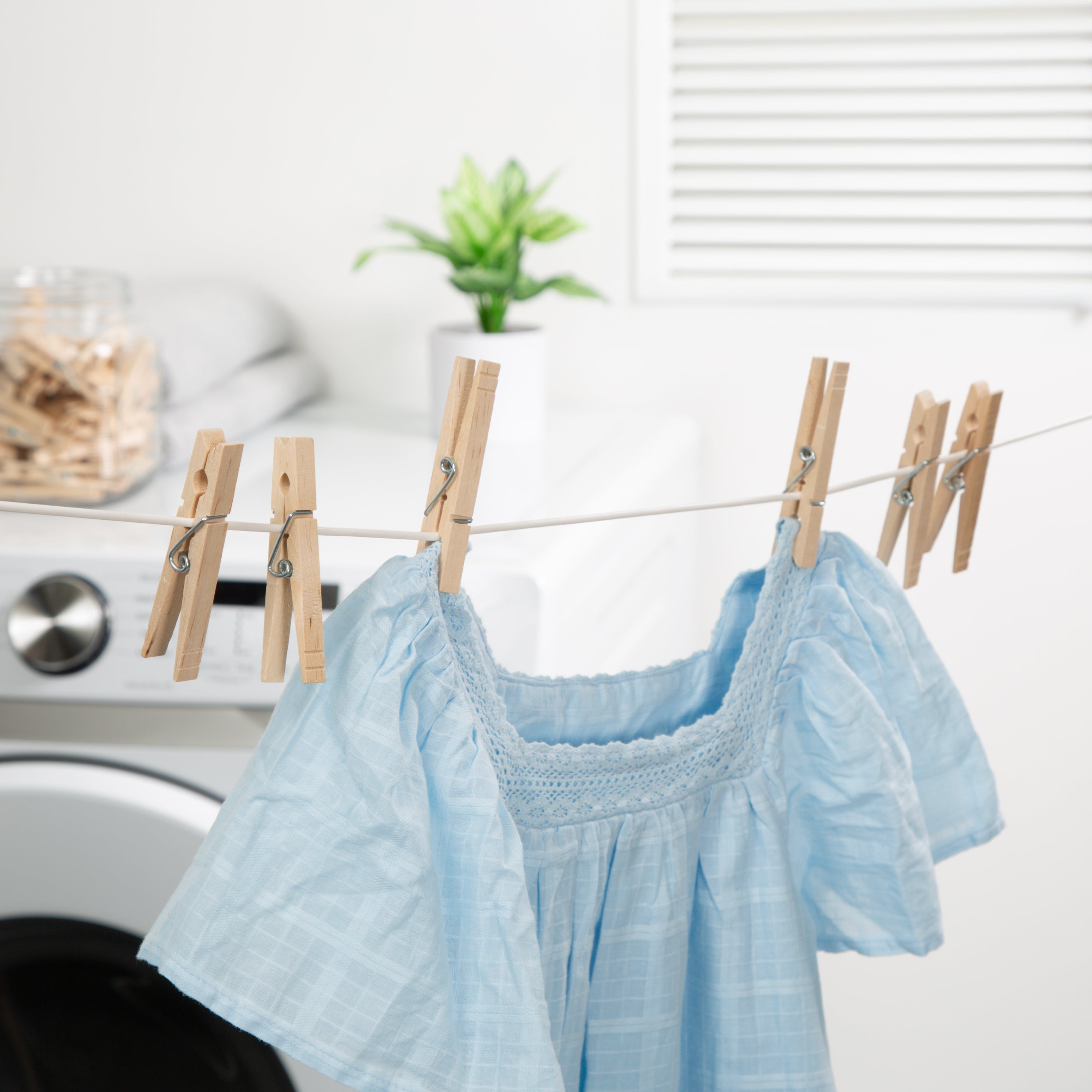 Spring Cloth Pin Natural Wood Spring-Loaded Clothespins (50-Pack)