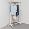 White Expandable Rolling Clothes Rack