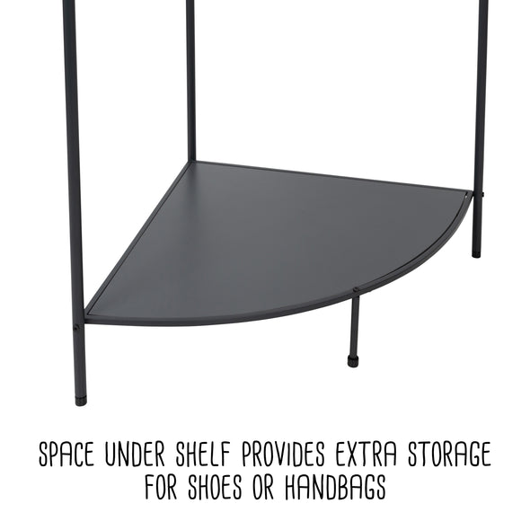 Black/Dark Gray Freestanding Corner Clothing Rack