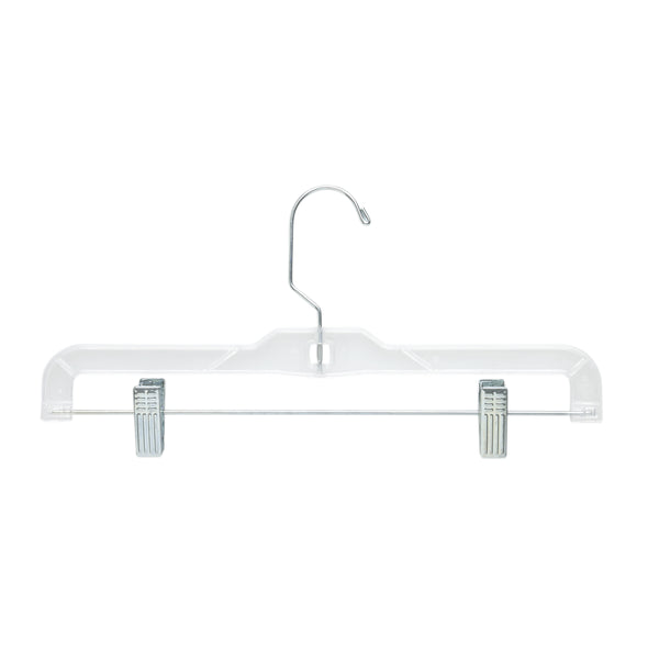 Clear Skirt and Pant Hanger with Clips (12-Pack)