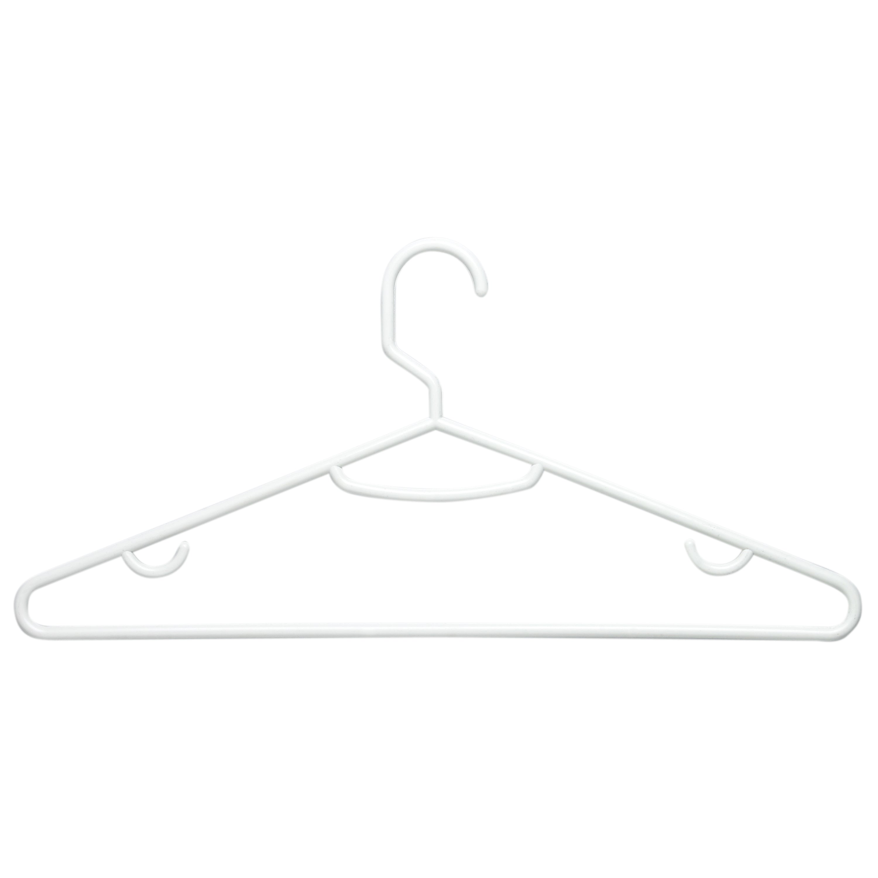 Honey Can Do Cascading Collapsible Plastic Hangers, 20 Pack - White