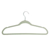 Light Green Slim-Profile Non-Slip Velvet Hangers (25-Pack)