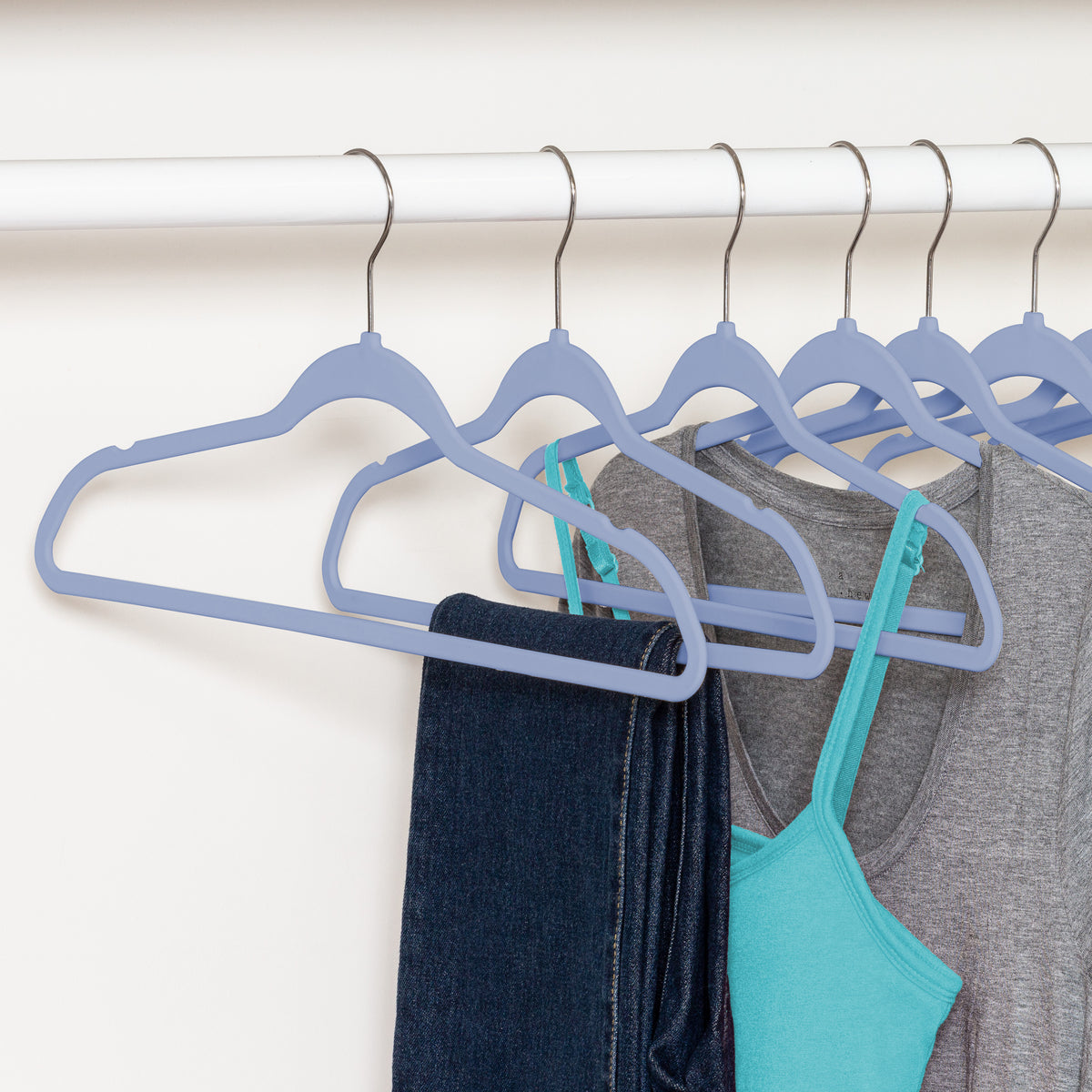 Cobalt SlimProfile NonSlip Velvet Hangers (25Pack)