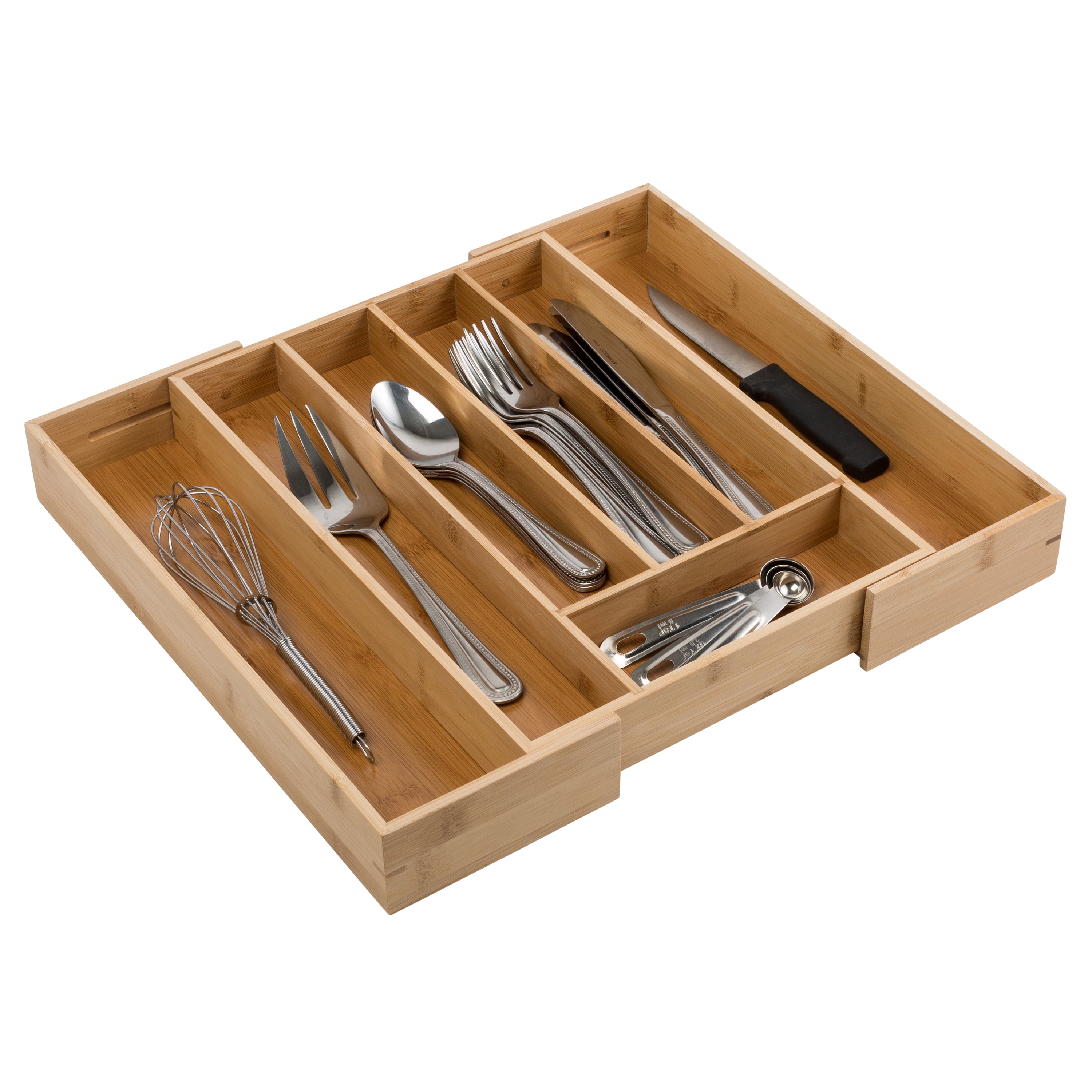 Expandable Bamboo Cutlery Holder