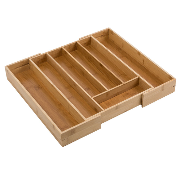 Staples Bamboo Expandable Drawer Organizer