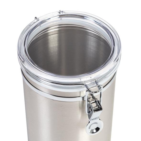 Clear/Stainless Steel Canisters (4-Piece Set)