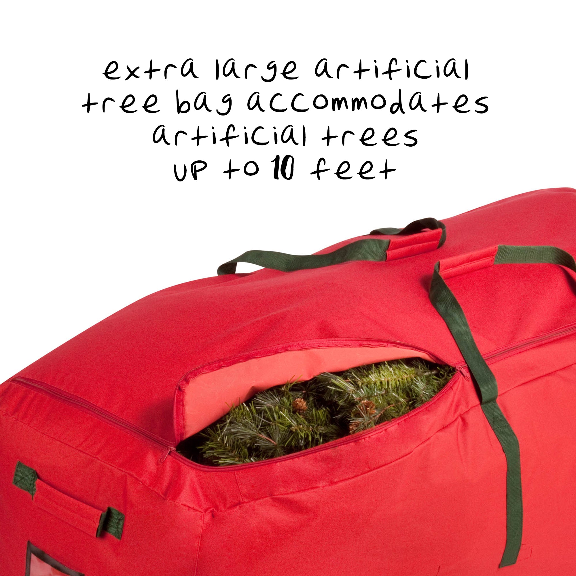 Tree Relocation Bag Red Extra Large Rolling Holiday Tree Storage Bag (Up to 10 Feet)