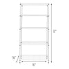 White 5-Tier Heavy-Duty Shelving Unit With 350-lb Shelf Capacity