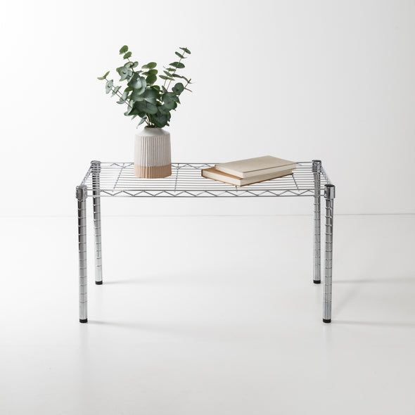 Chrome Small Adjustable Wire Table